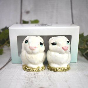 Harmony Ball Pot Bellys Bunny Rabbit Salt and Pepper Shakers - Easter Decor